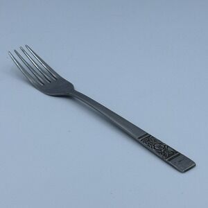 National Stainless Laureen Black Rose 70's Place Fork Flatware Replacement‎